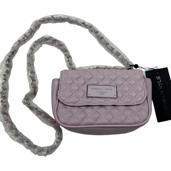 Kendall & Kylie Handbags - Kendall & Kylie SM Quilted Crossbody Bag In Rose Blush Pink - Chain Strap - NWT